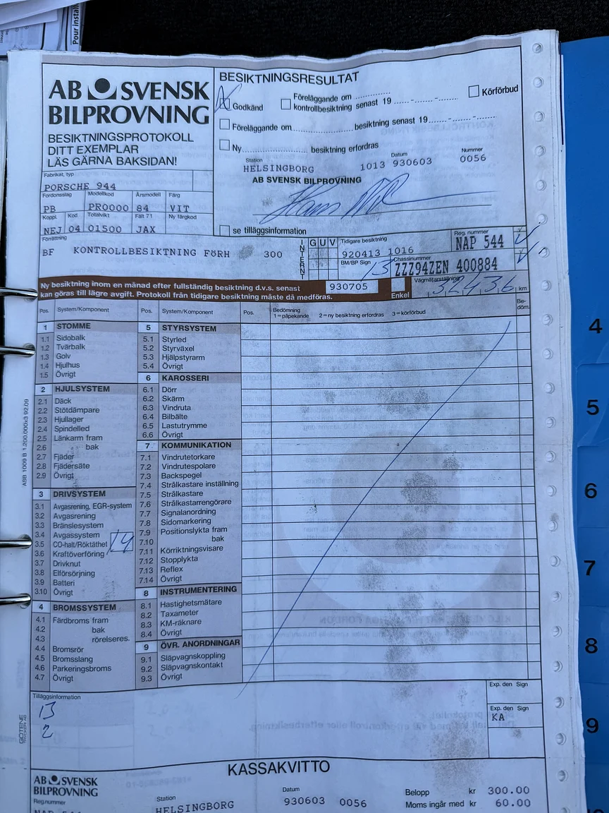 Dokumentation för 1984 PORSCHE 944 Targa (28)