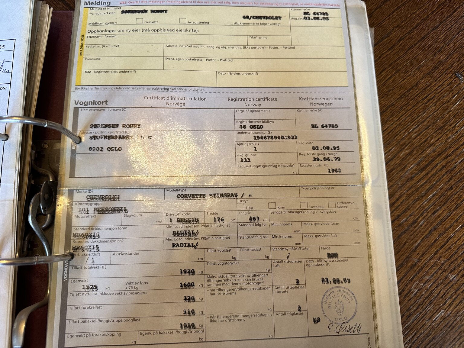 Dokumentation för 1968 Chevrolet Corvette 427ci / 435hp (14)