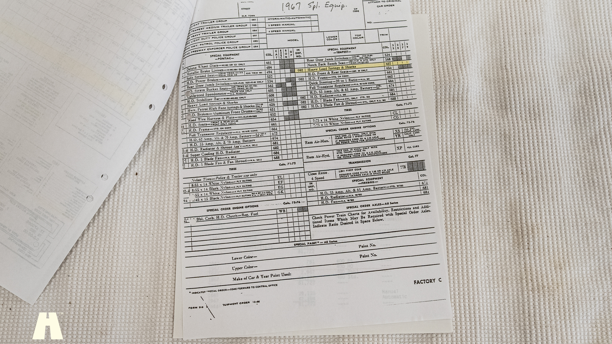 Documentation for 1967 Pontiac GTO Hardtop (34)