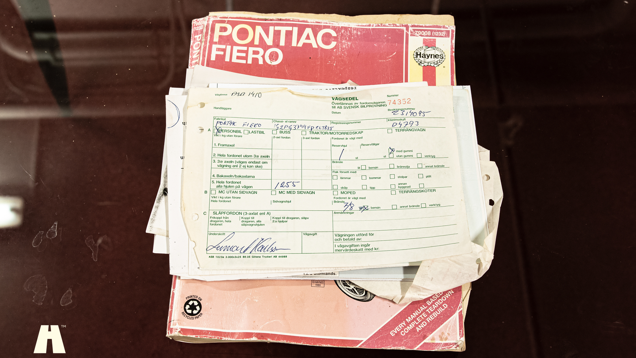 Dokumentation, 1985 Pontiac Fiero GT (9)