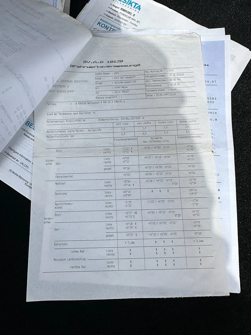 Documentation for 1990 Porsche 944 S2 Cabriolet  (14)