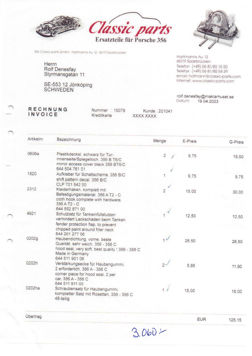 Dokumentation, 1964 Porsche 356 C