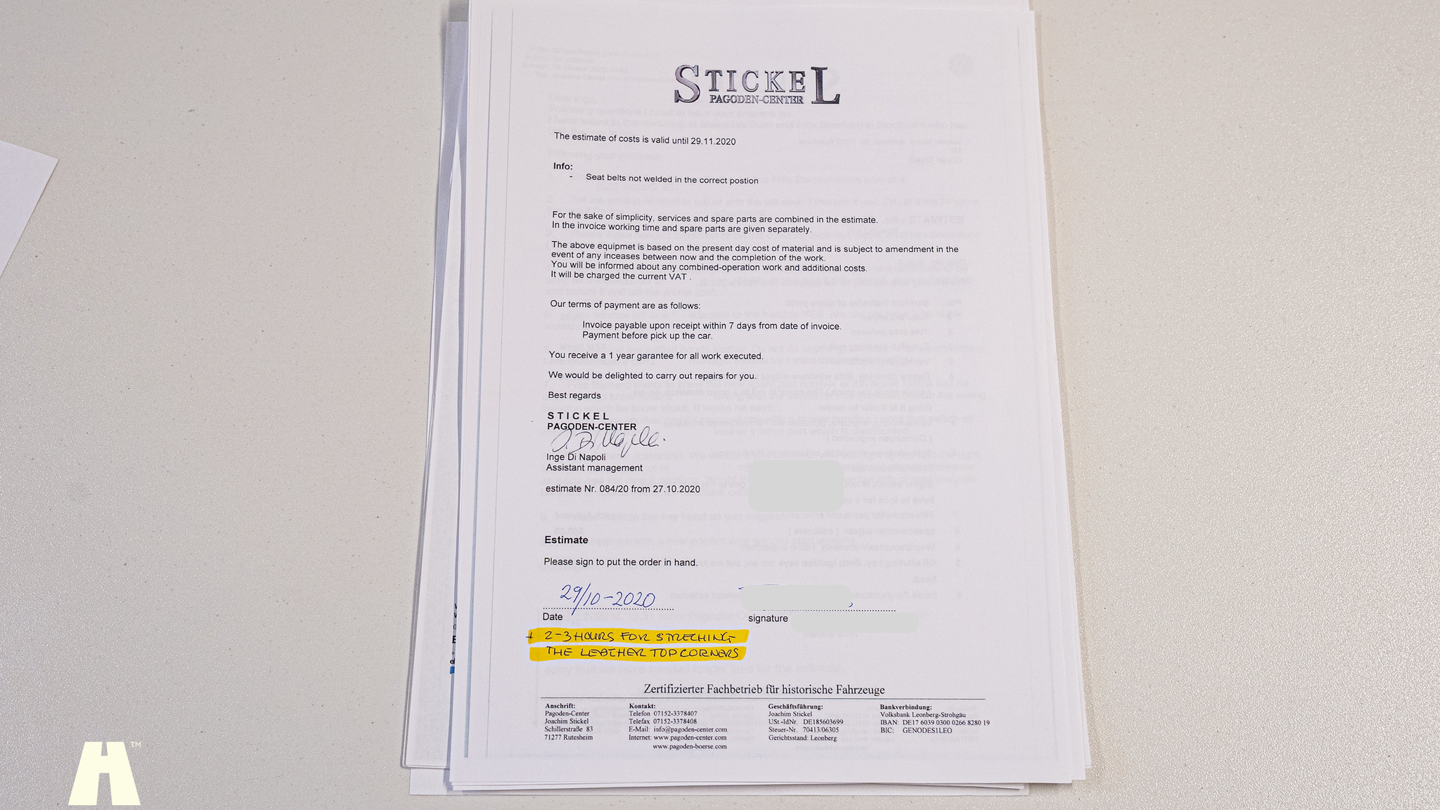 Dokumentation, 1970 Mercedes 280 SL Pagoda (68)