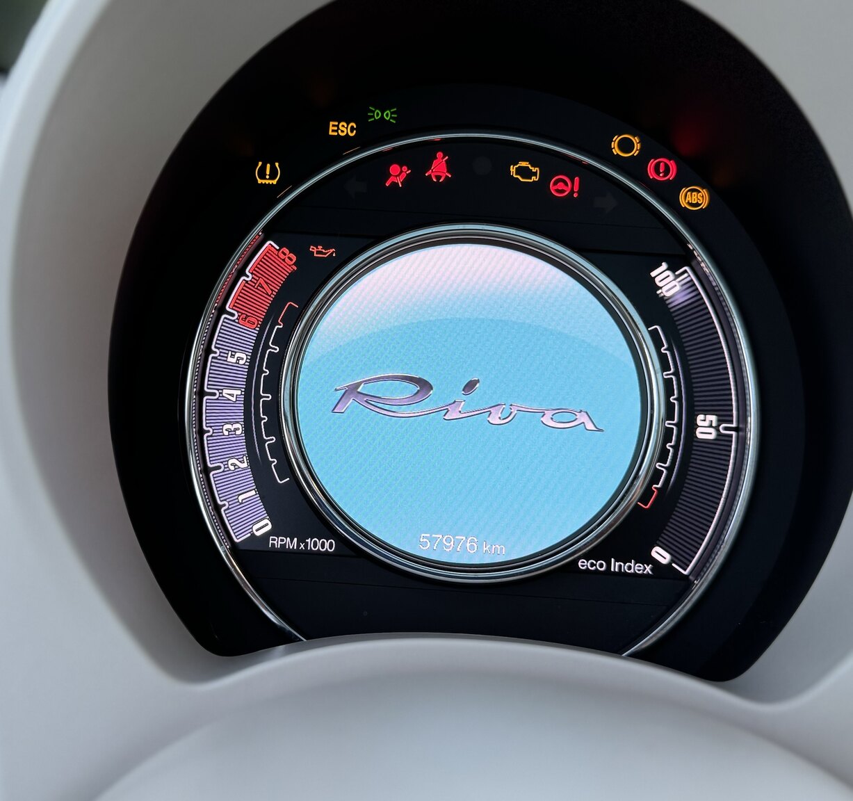 Innenraumfoto von 2017 Fiat 500 Riva