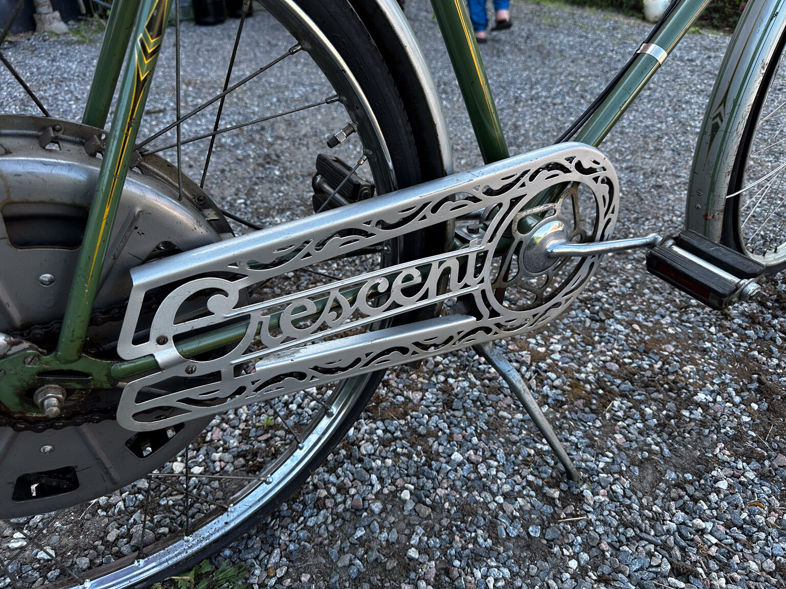 Exteriörbild på 1951 Fux med påhängsmotor