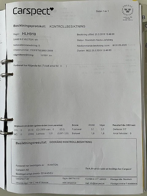 Dokumentation för 2008 SAAB 9-3 Vector 2.0T Cabriolet (31)