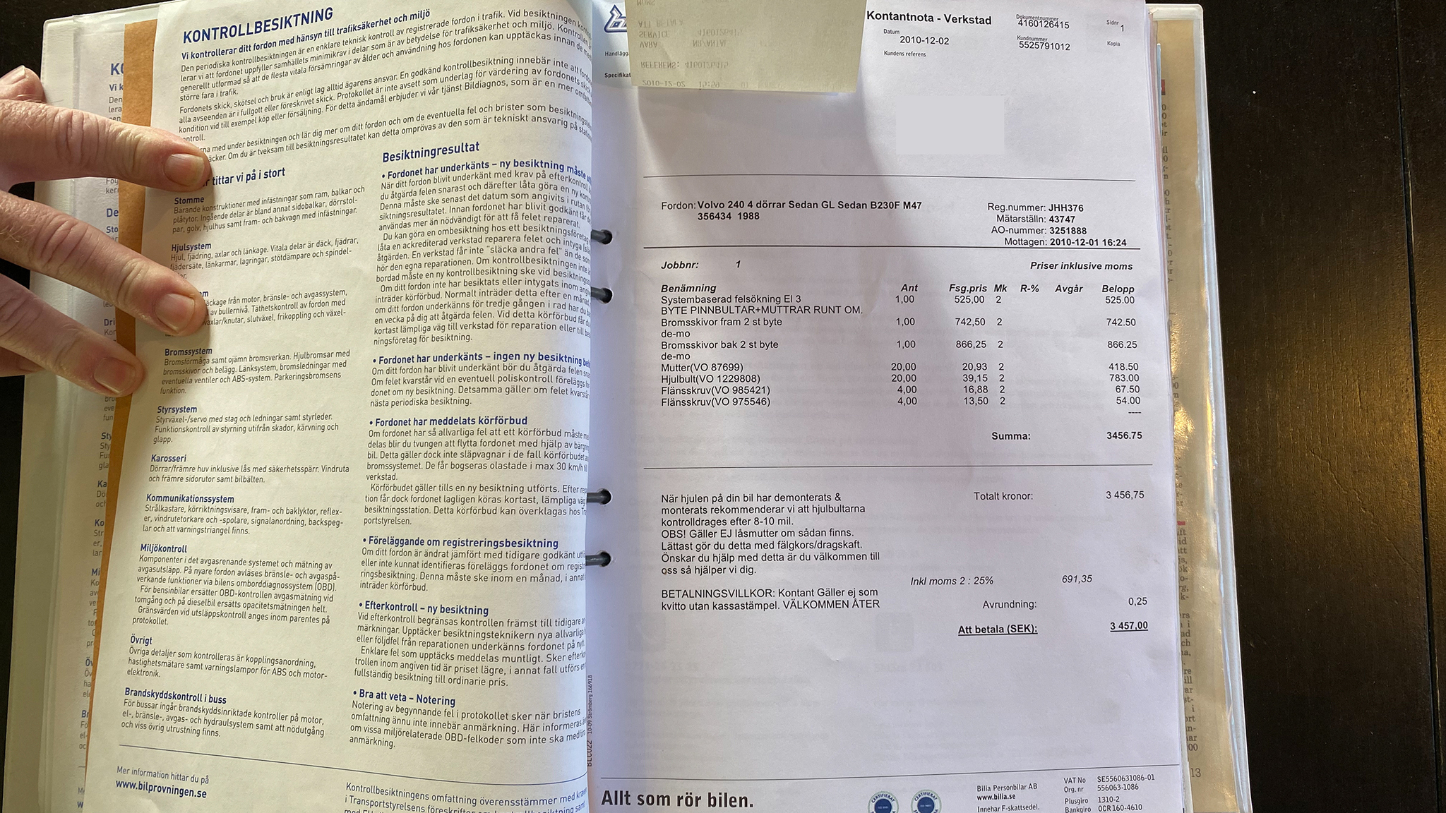 Documentation for 1988 Volvo 240 GL