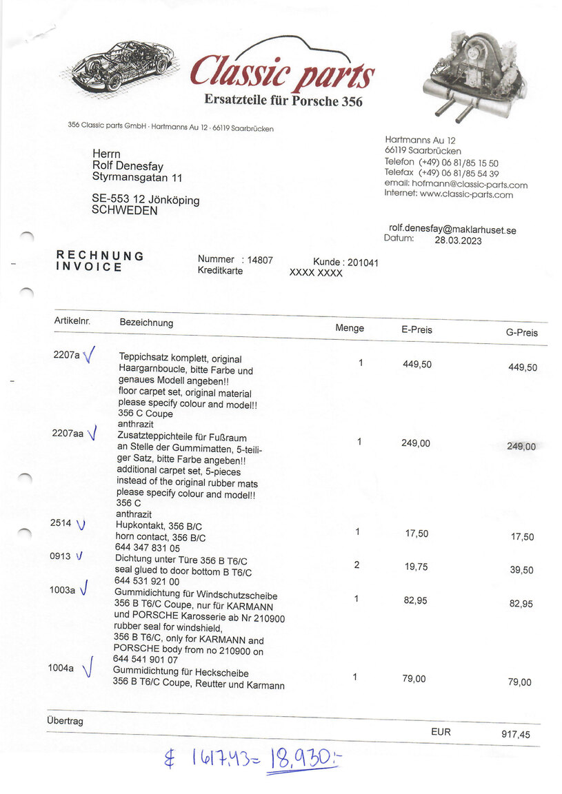 Dokumentation, 1964 Porsche 356 C