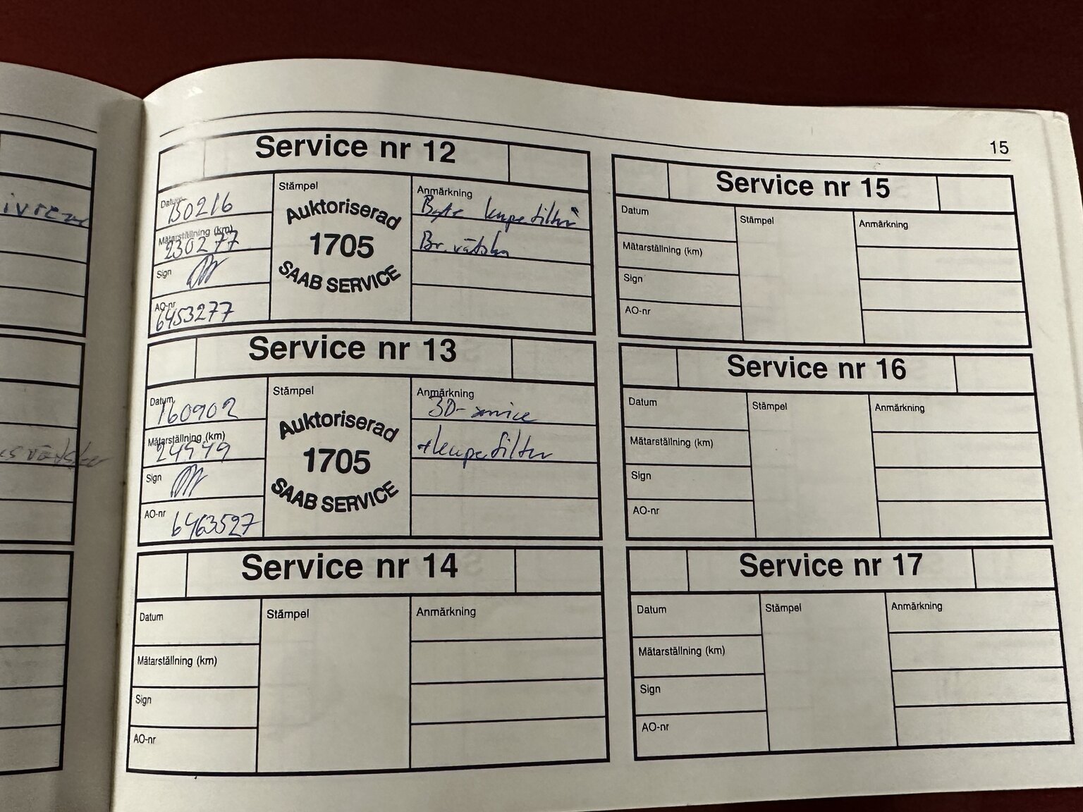 Dokumentation för 1997 Saab 900 Cabriolet - En ägare