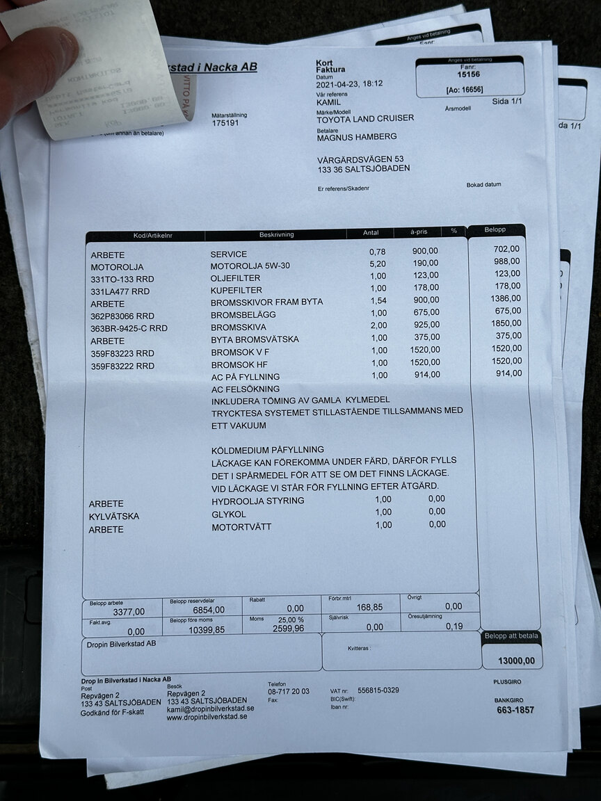 Dokumentation, 2004 Toyota Land Cruiser