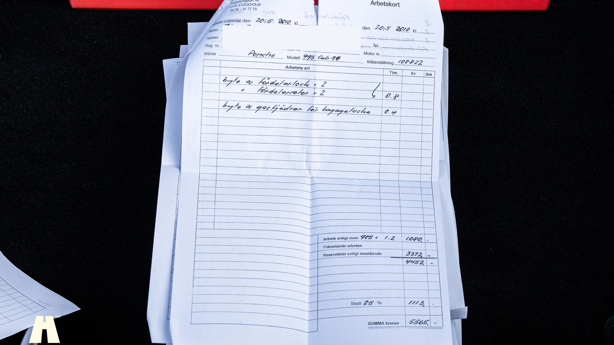 Dokumentation för 1994 Porsche 993 Cabriolet (20)