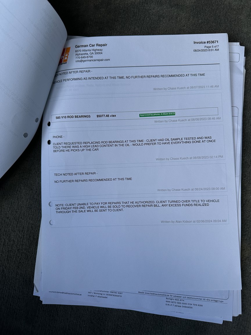 Documentation for 2006 BMW E60 M5