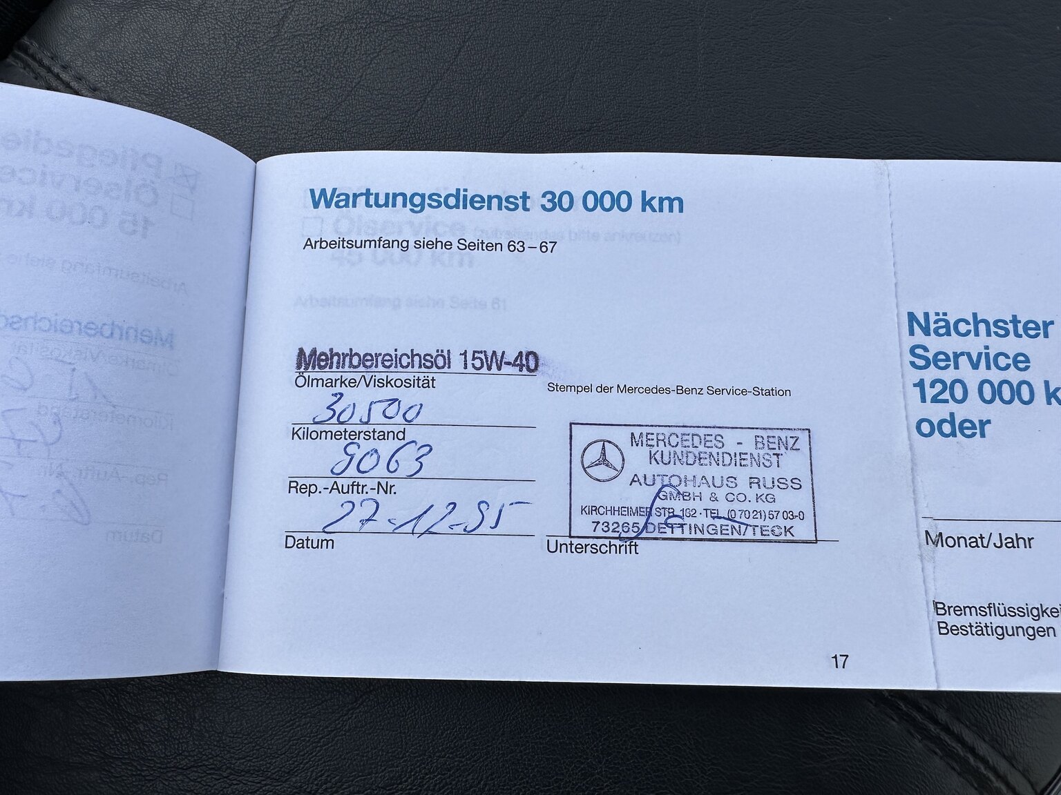 Dokumentation för 1995 Mercedes-Benz SL 500