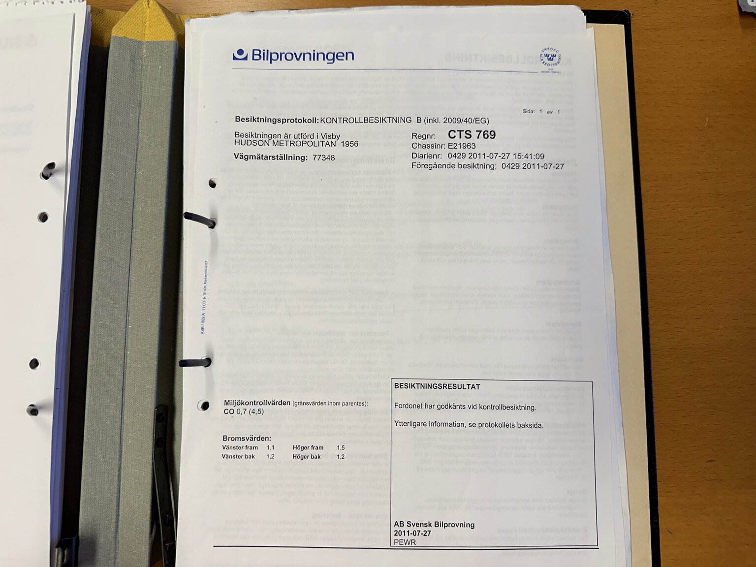 Documentation for 1956 Hudson Metropolitan