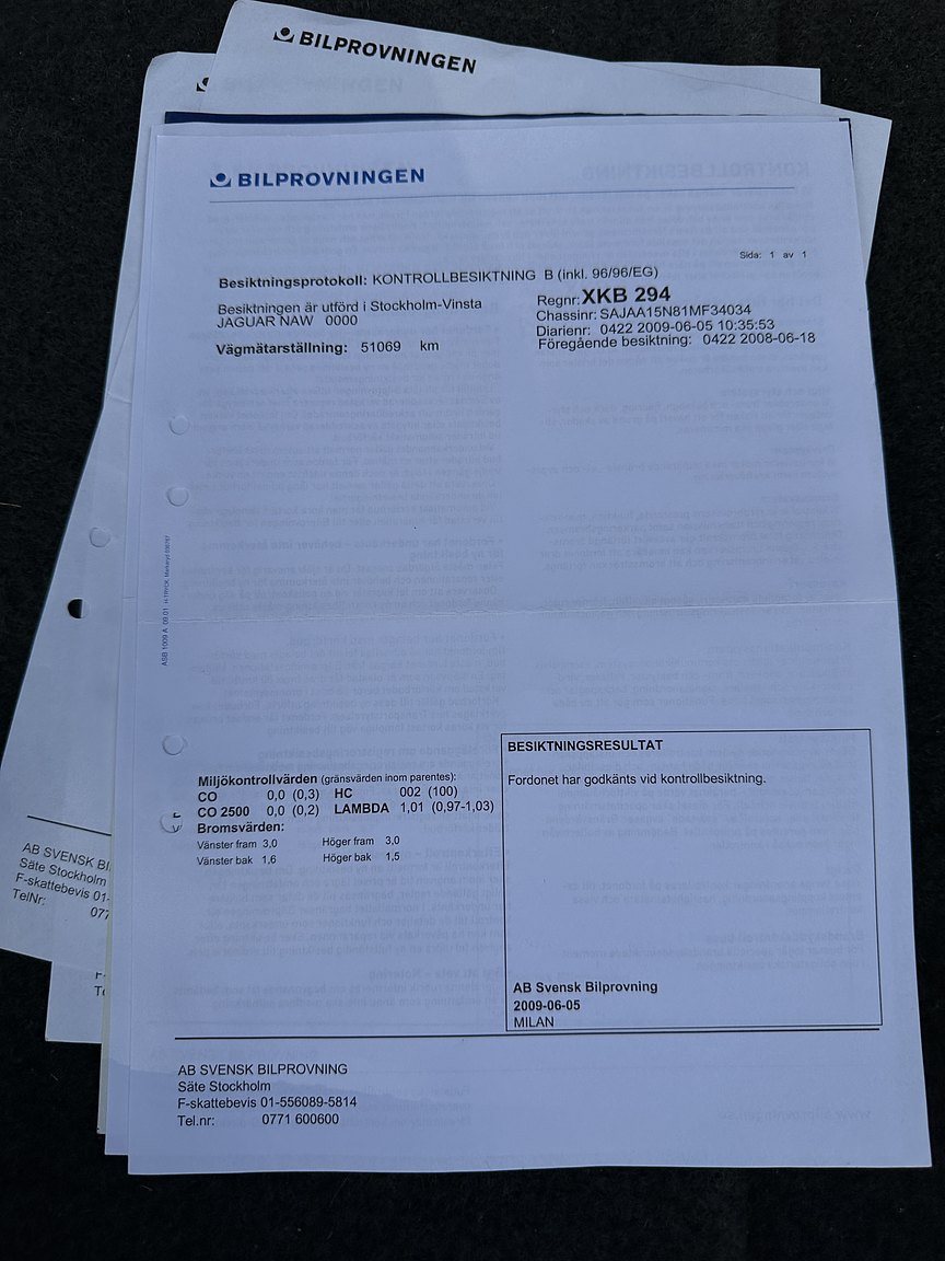 Documentation for 2001 Jaguar XJR
