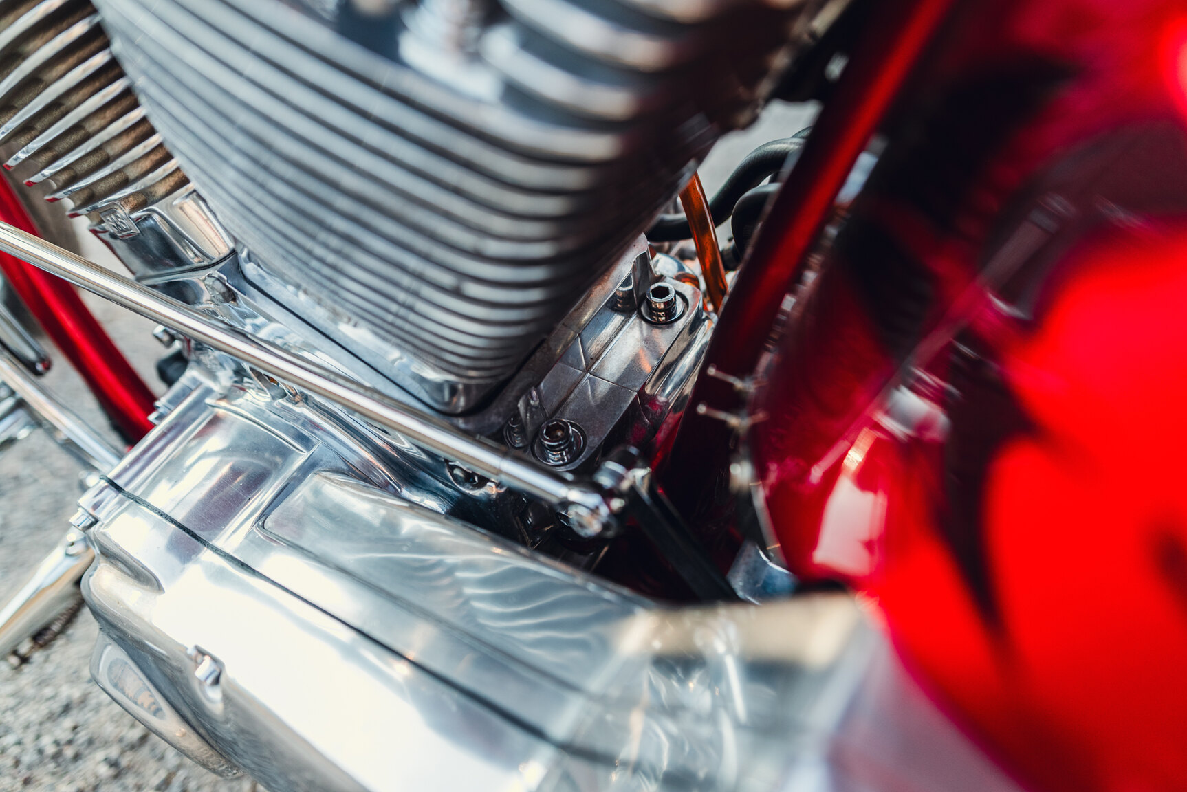 Image of 2001 Unique Custom Cycles Red Inferno mechanics