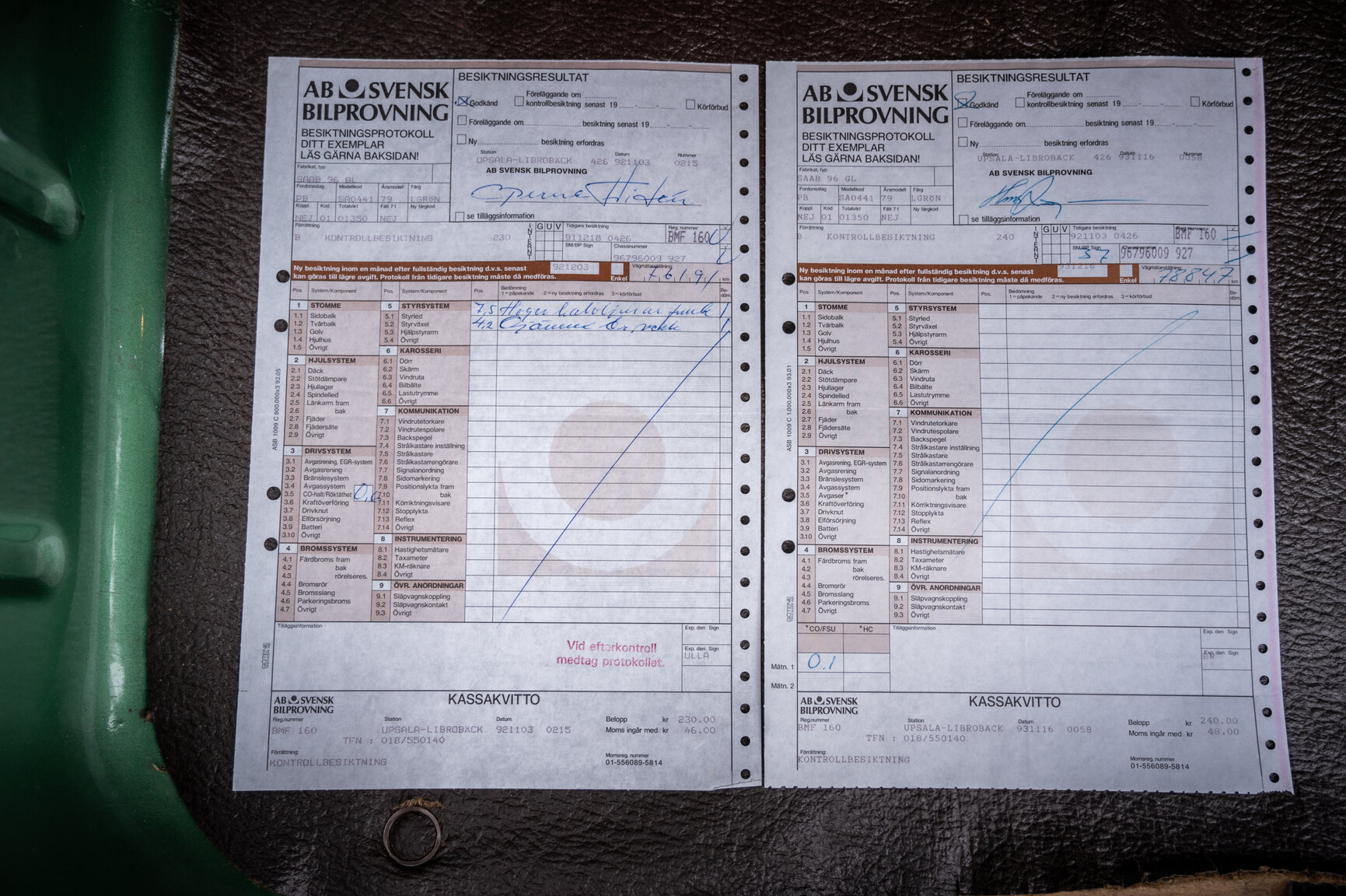 Documentation for 1979 Saab 96 GL