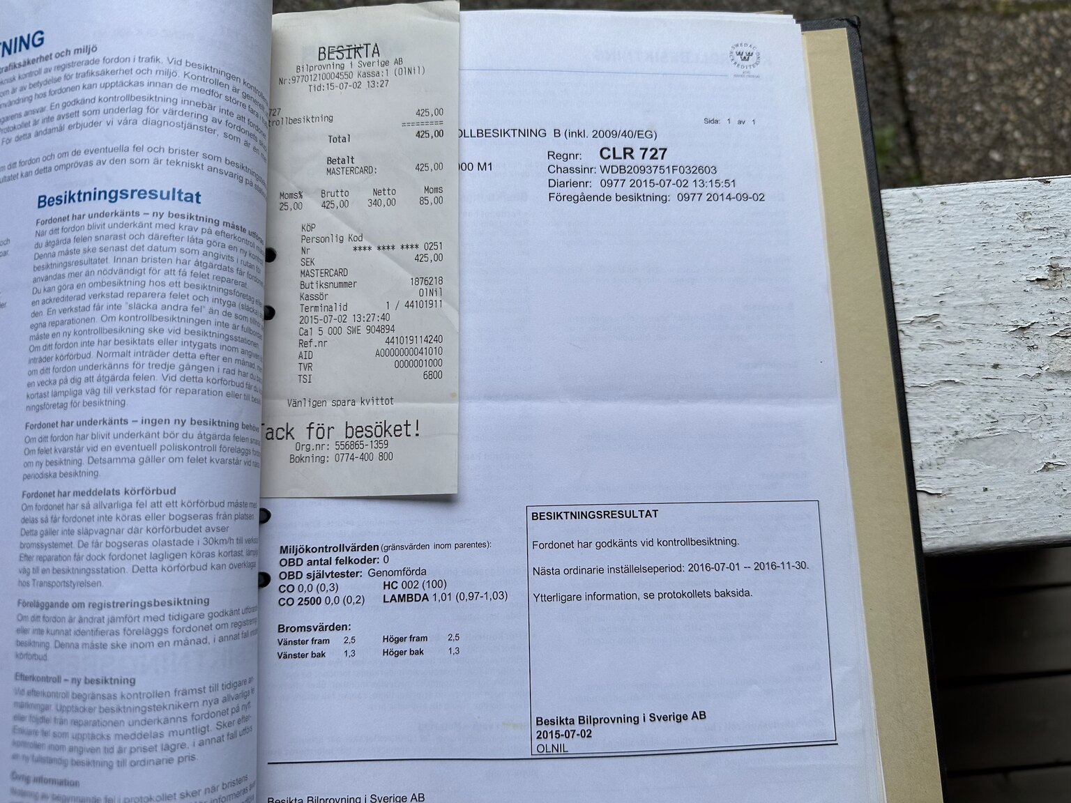 Dokumentation, 2003 Mercedes CLK 500