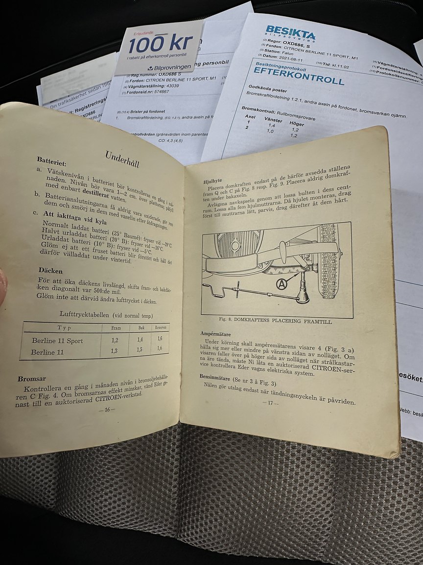 Documentation for 1951 Citroën Berline 11 Sport