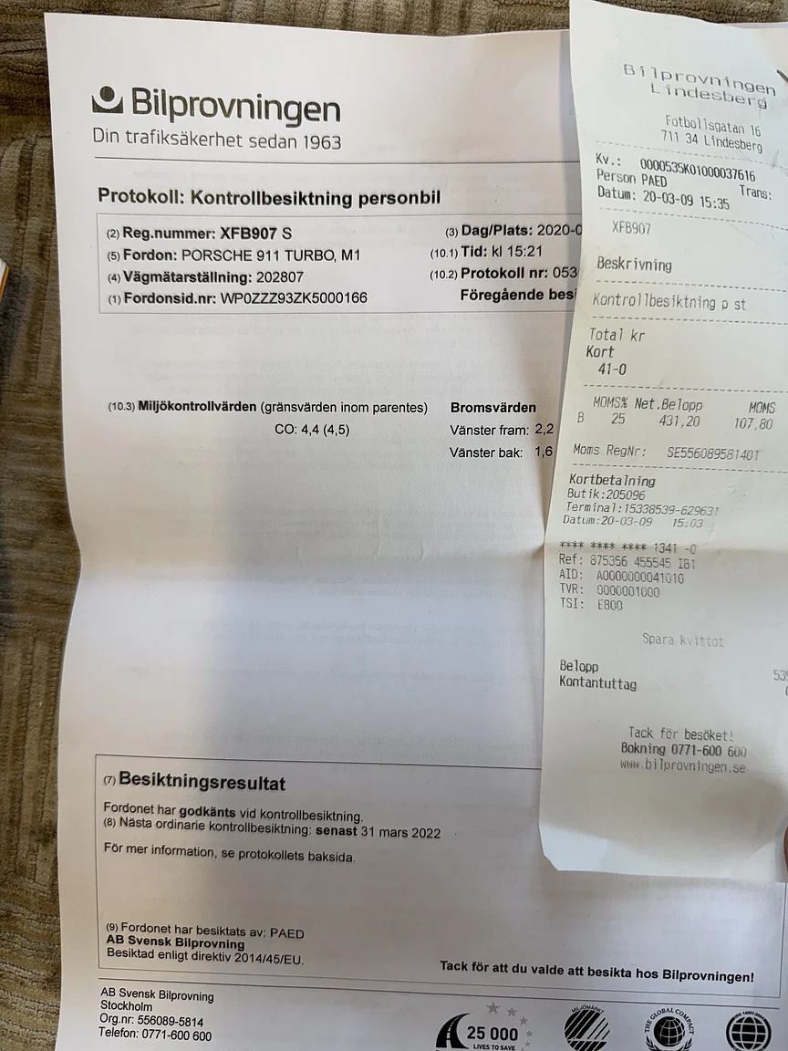 Dokumentation, 1989 Porsche 911 / 930 3.3 Turbo 5-speed (18)