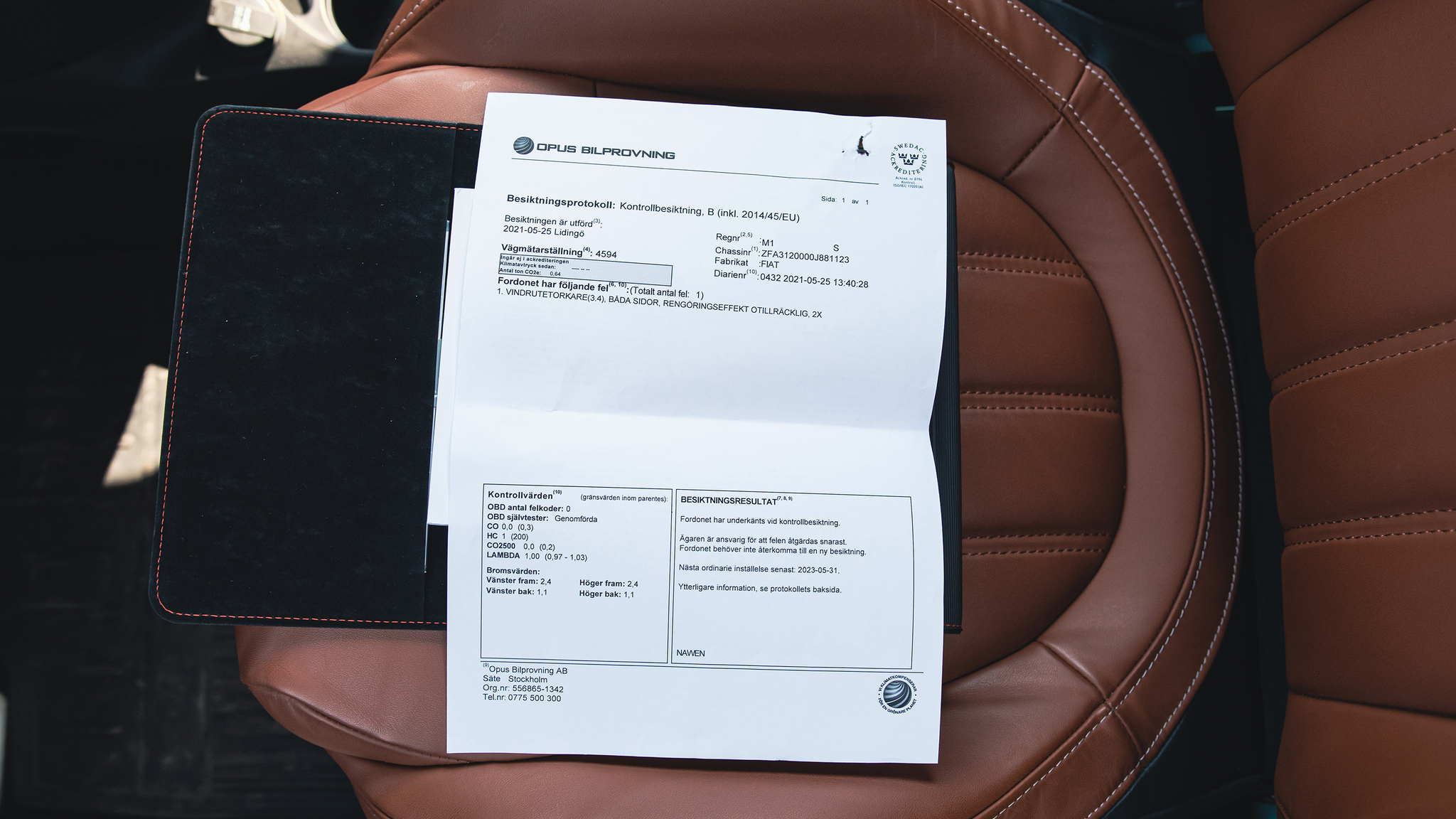 Dokumentation för 2018 Abarth 595 Turismo CAB