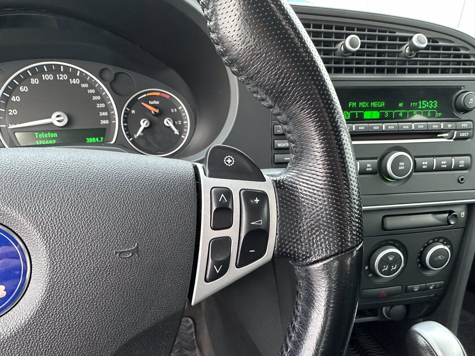 Interiörbild 2008 Saab 9-3 Turbo X