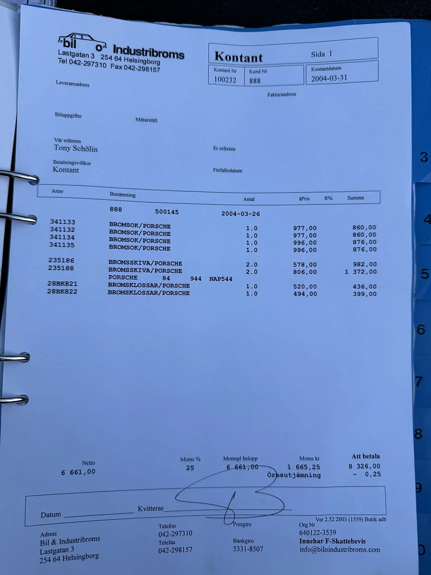 Dokumentation för 1984 PORSCHE 944 Targa (20)