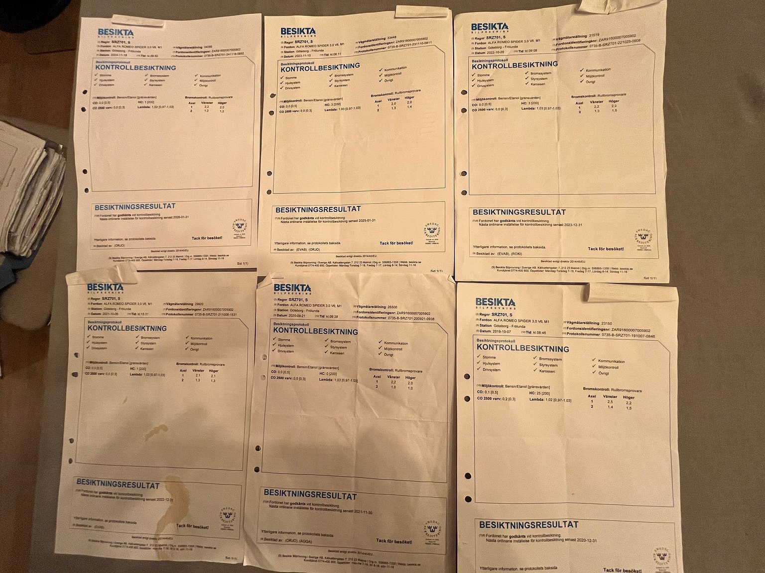 Documentation for 2001 Alfa Romeo Spider 3.0 V6
