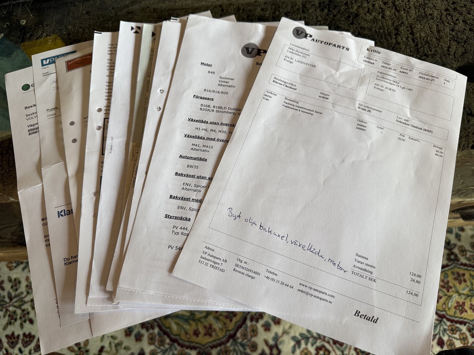 Documentation for 1962 Volvo PV 544C Sport (2)