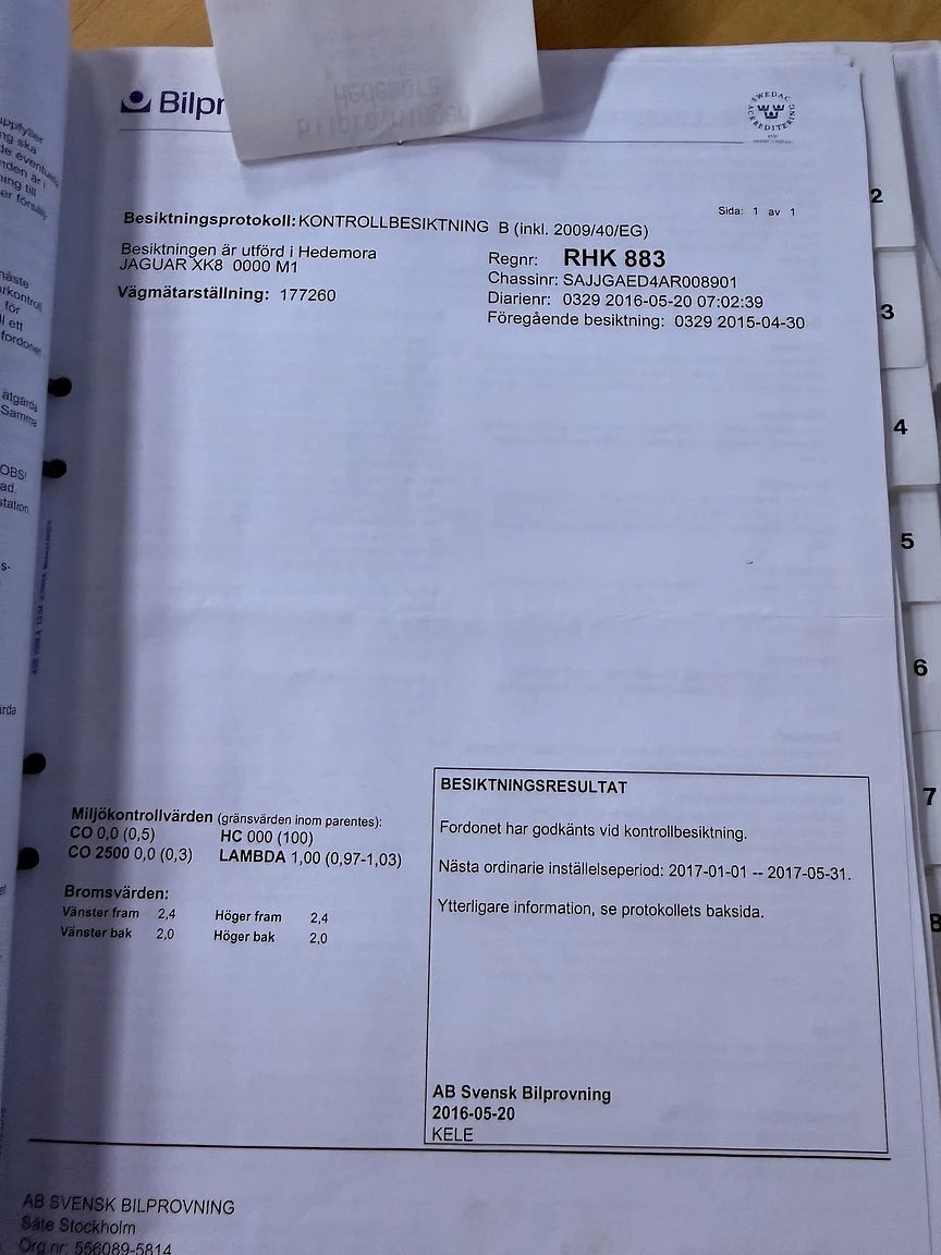 Dokumentation, 1997 Jaguar XK8 (26)