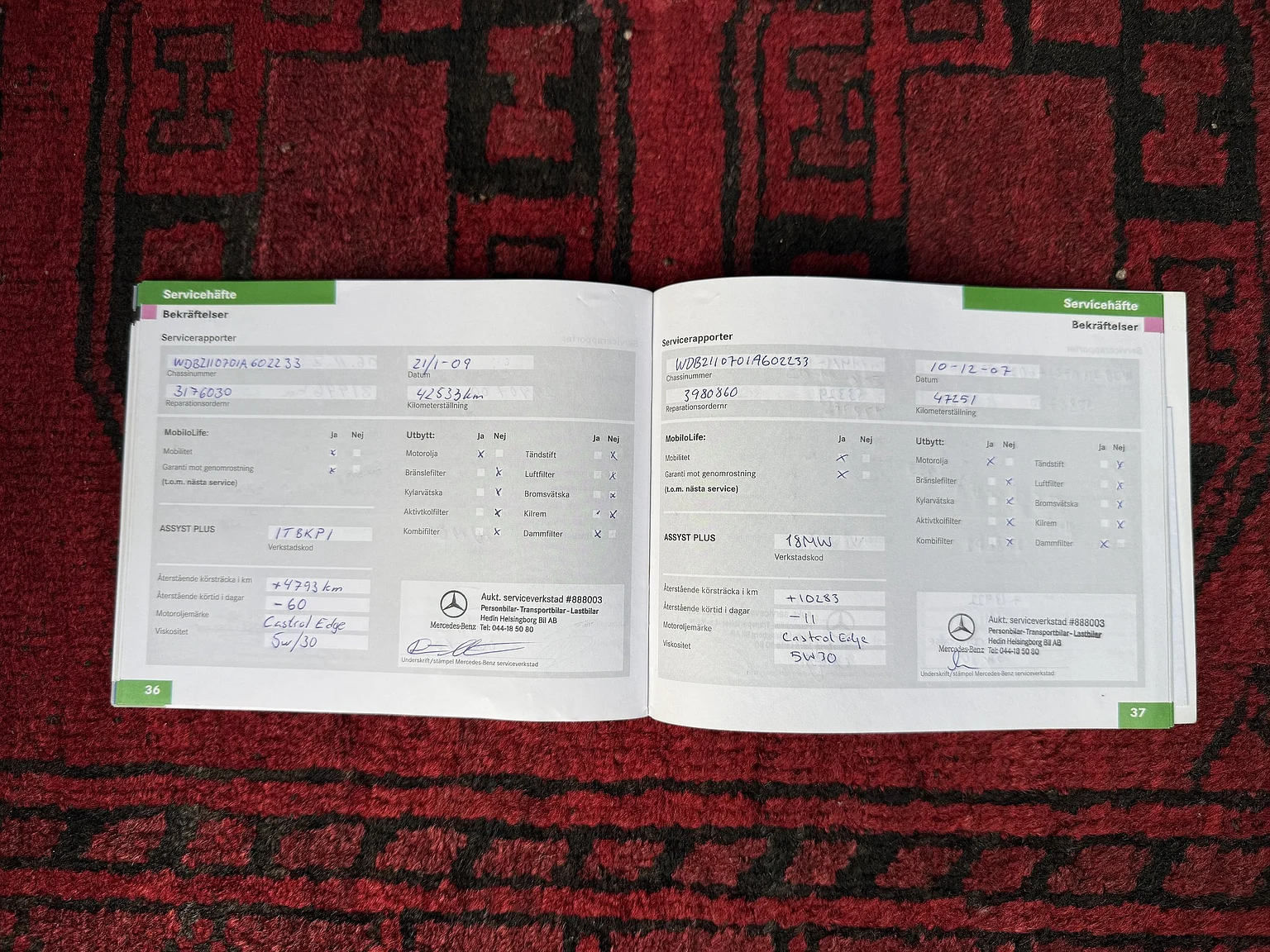 Dokumentation för 2004 Mercedes-Benz E 500 7G-Tronic (3)