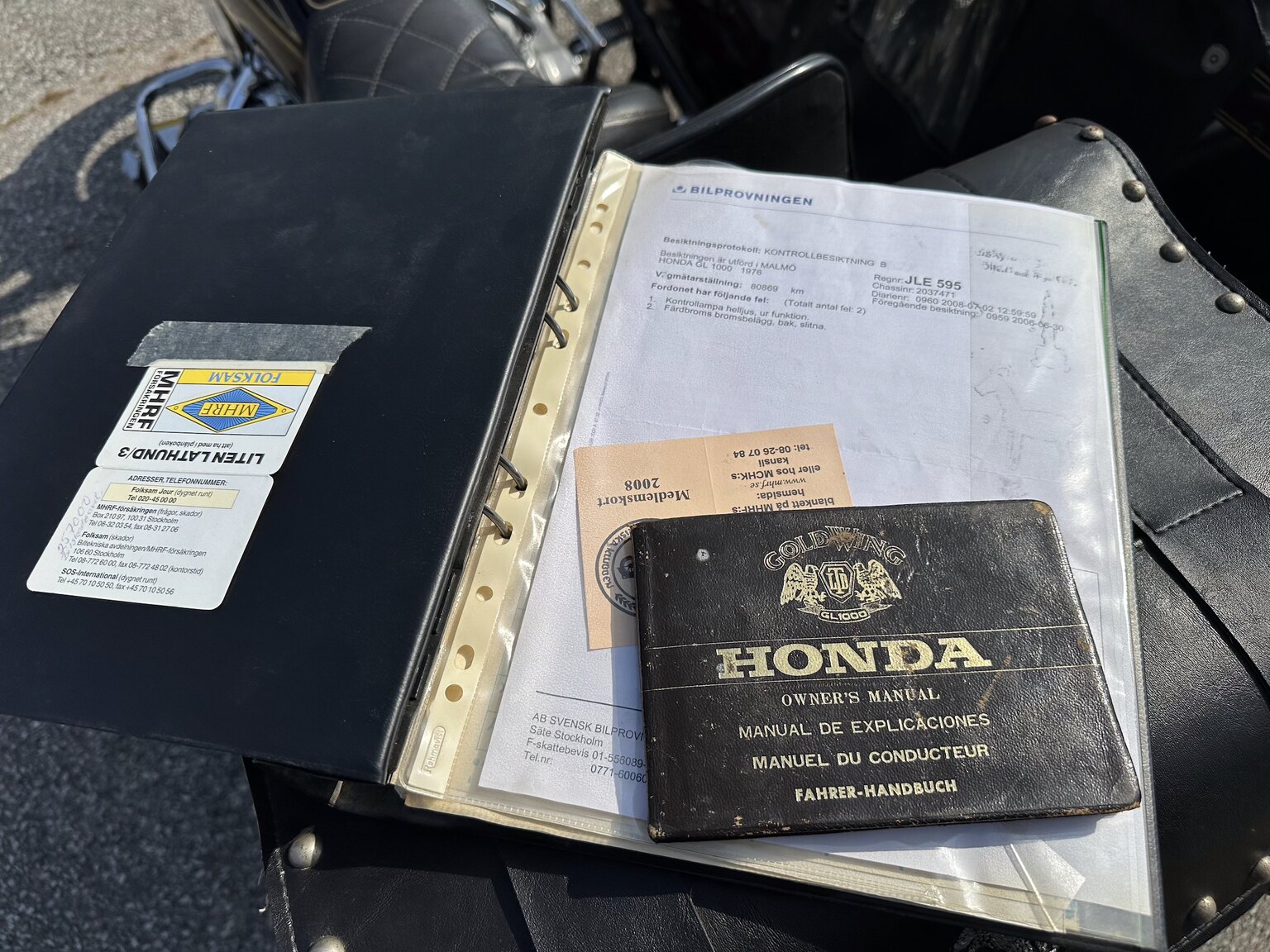 Dokumentation för 1976 Honda Powersports GL1000 Gold Wing