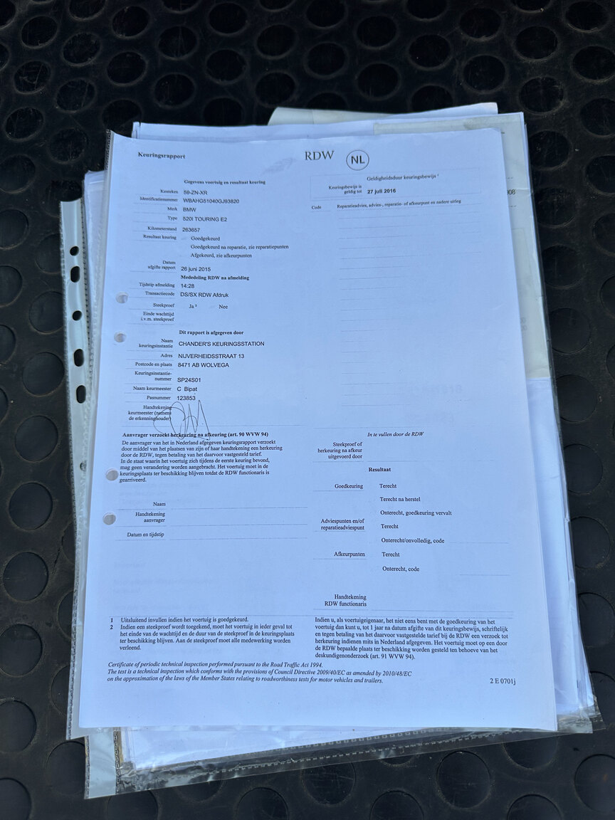 Dokumentation för 1994 BMW 520i E34