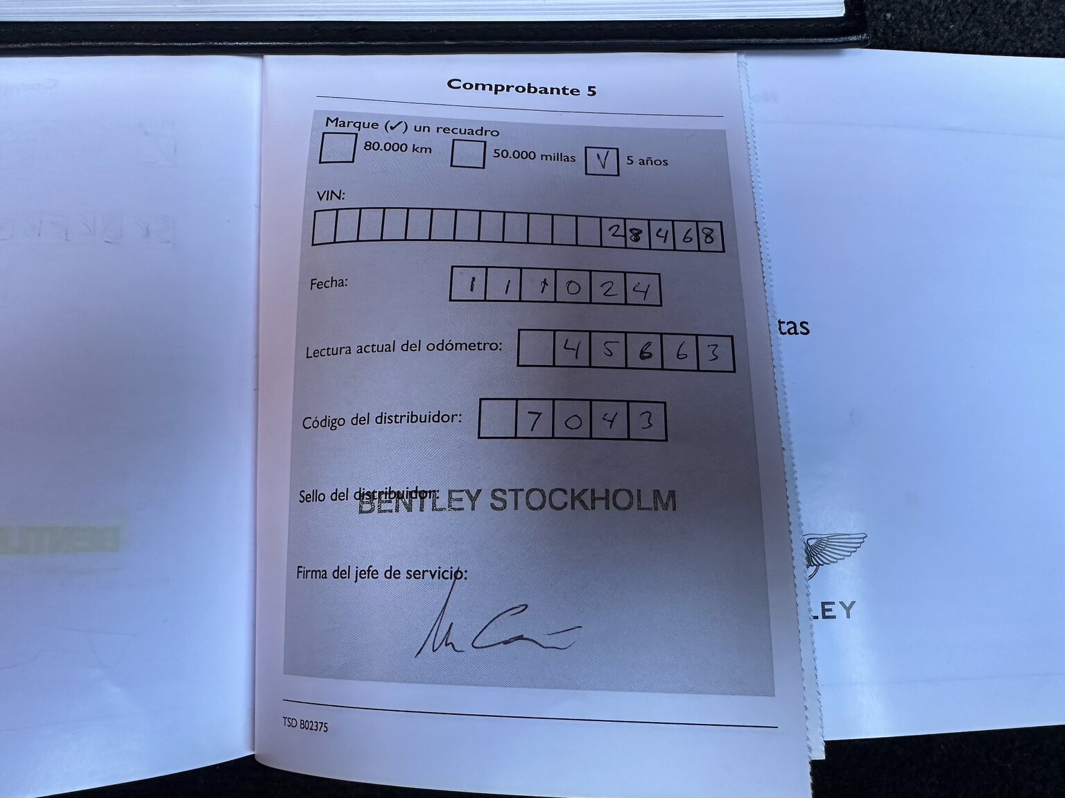 Documentation for 2005 Bentley Continental GT
