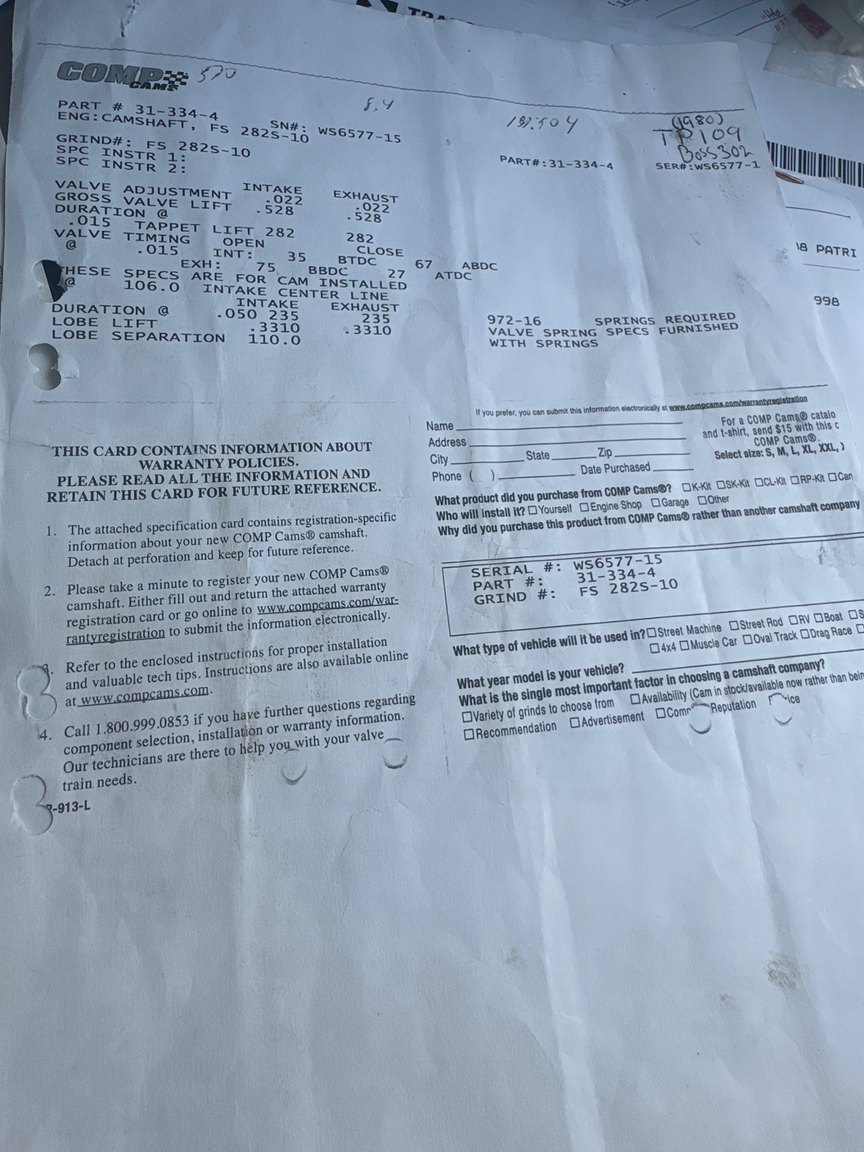 Dokumentation, 1970 Ford Mustang Boss 302