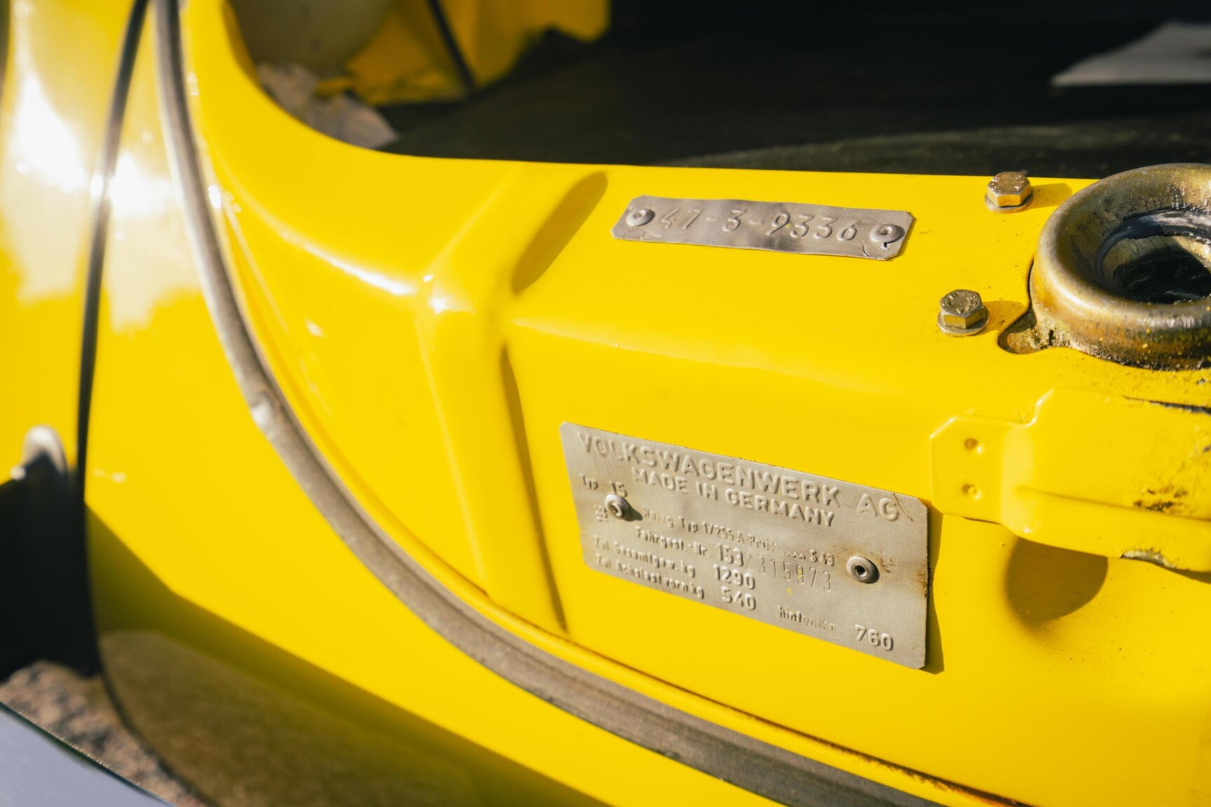 Interiörbild 1973 Volkswagen Bubbla Karmann 1303 LS (44)