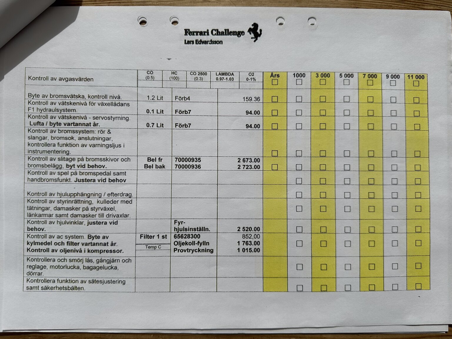Documentation for 2001 Ferrari 360 Modena V8 Manual (15)