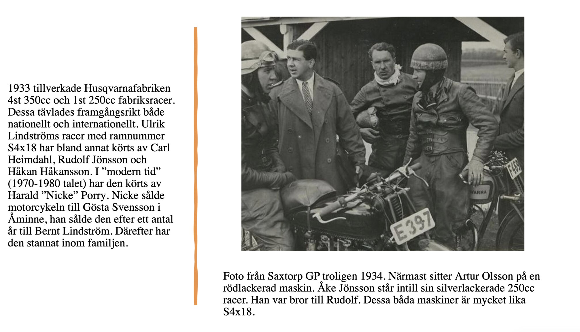 Dokumentation, 1933 Husqvarna 350