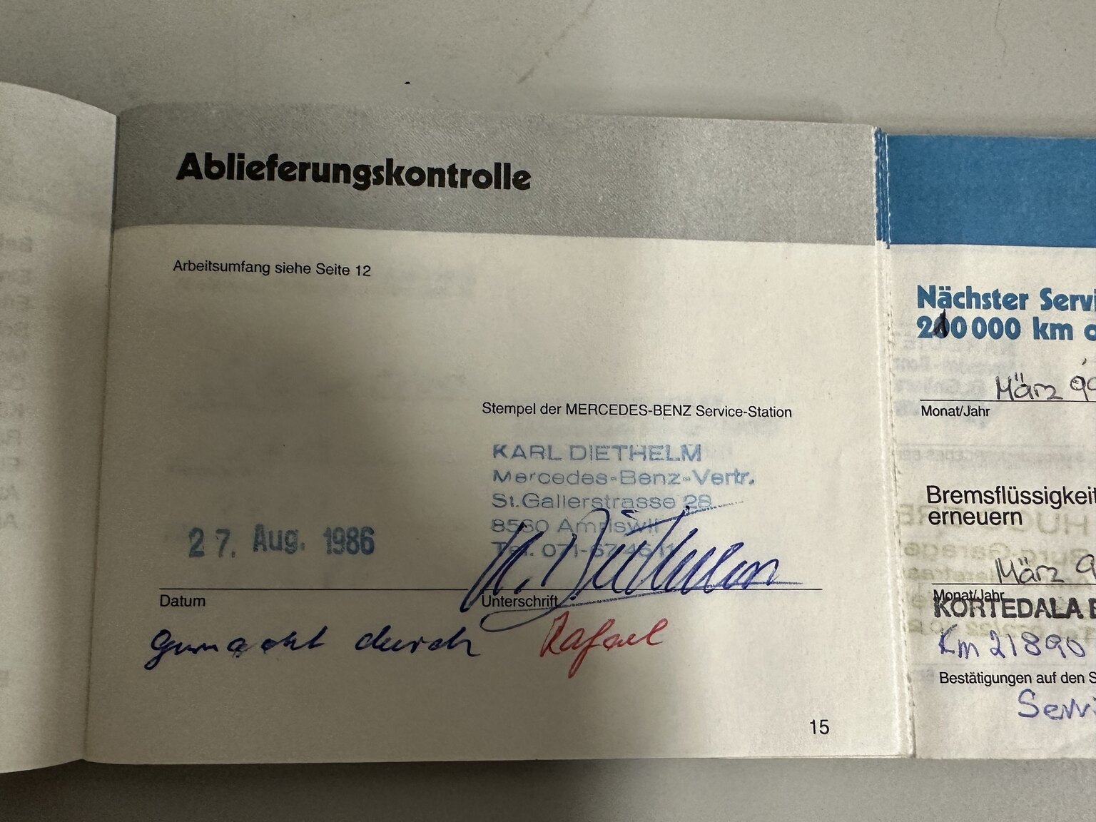 Dokumentation, 1986 Mercedes-Benz 500 SEC (5)