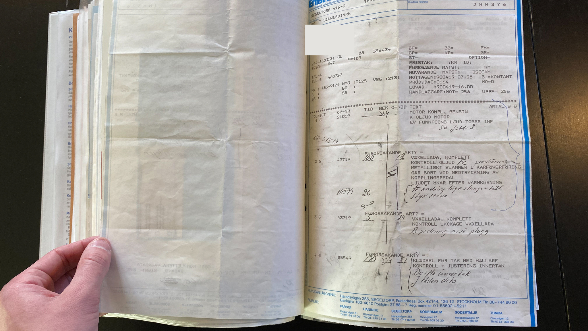 Dokumentation för 1988 Volvo 240 GL