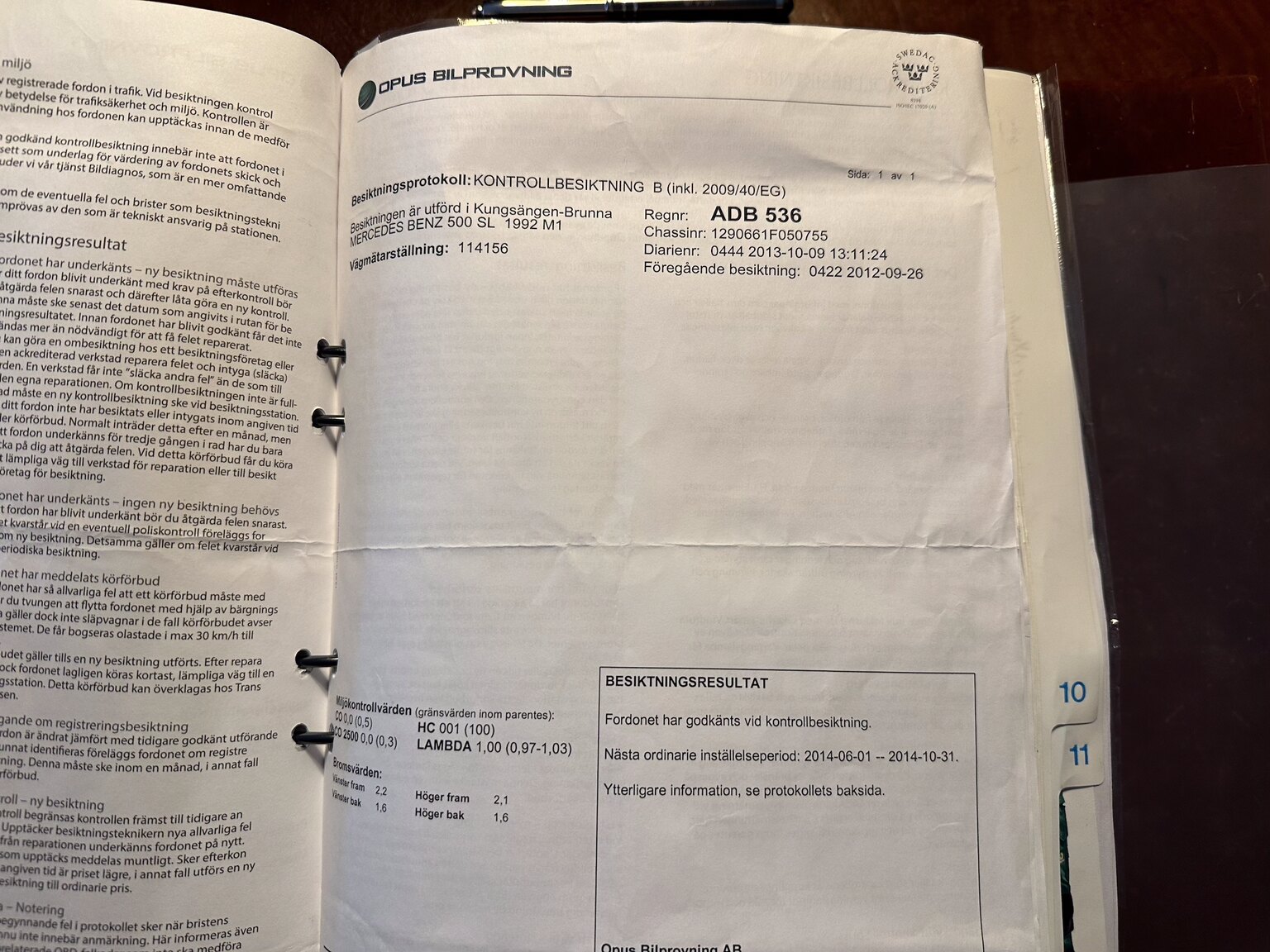 Dokumentation för 1992 Mercedes-Benz SL 500 (15)