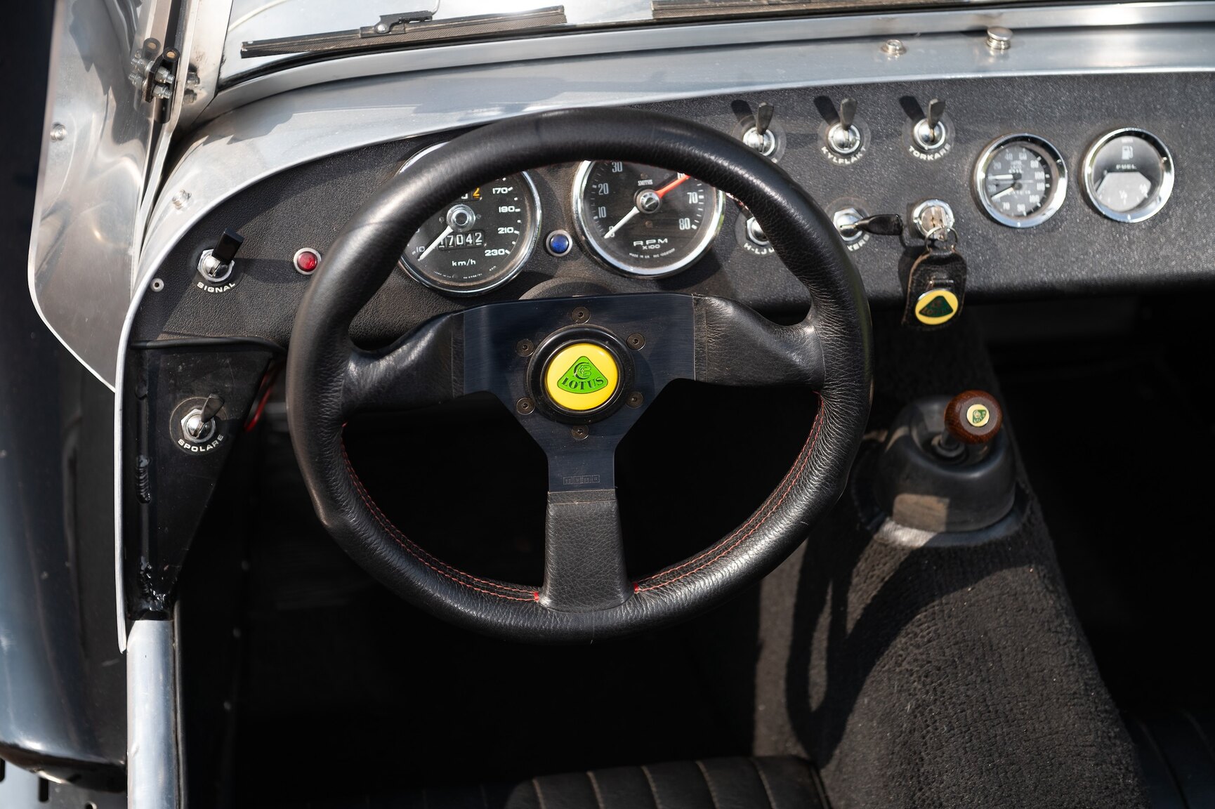 Interiörbild 1969 Lotus Super Seven