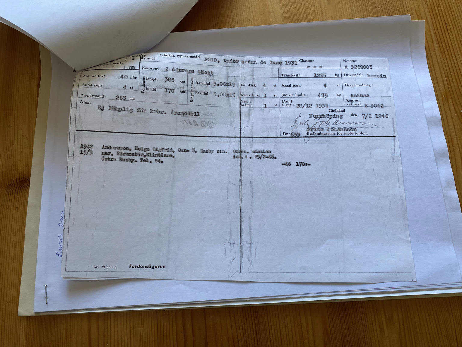 Dokumentation, 1931 Ford A Luxe Sedan (15)