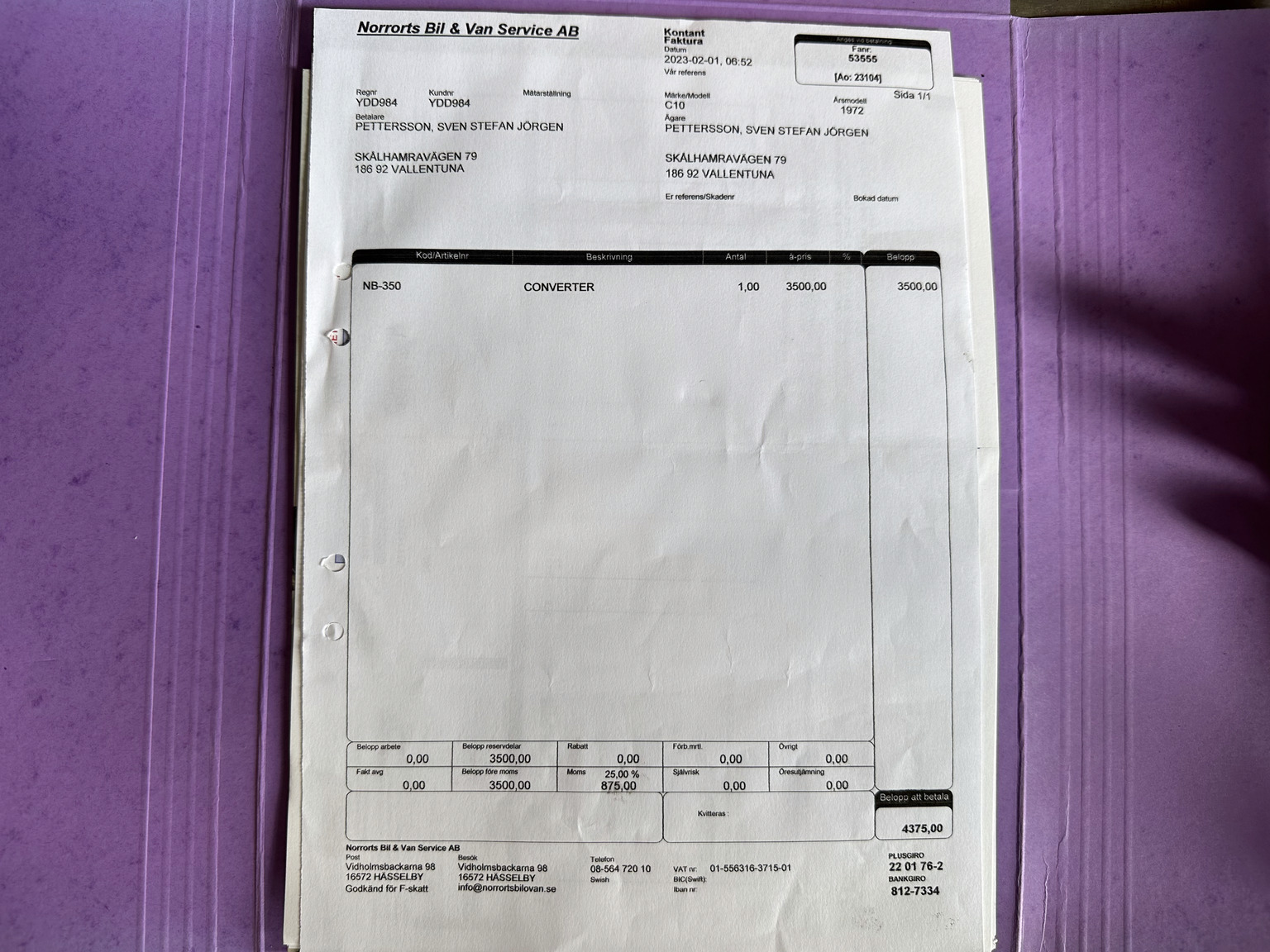 Documentation for 1972 Chevrolet C10 Cheyenne (1)