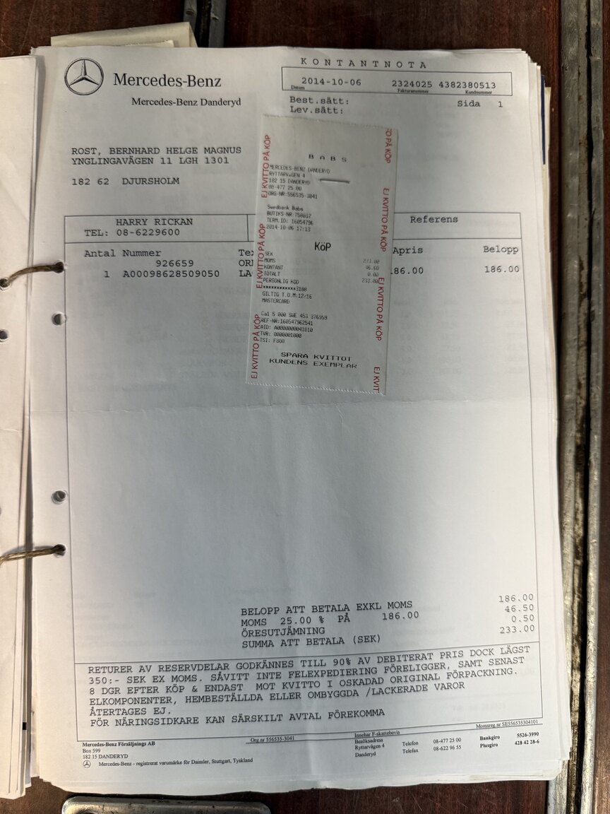Documentation for 1967 Mercedes-Benz 230 Safari