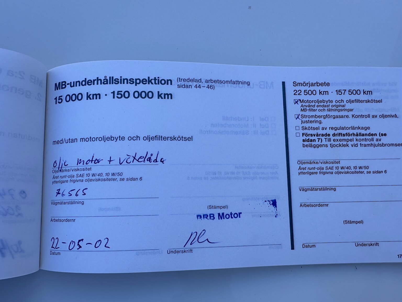 Dokumentation för 1975 Mercedes Benz 200