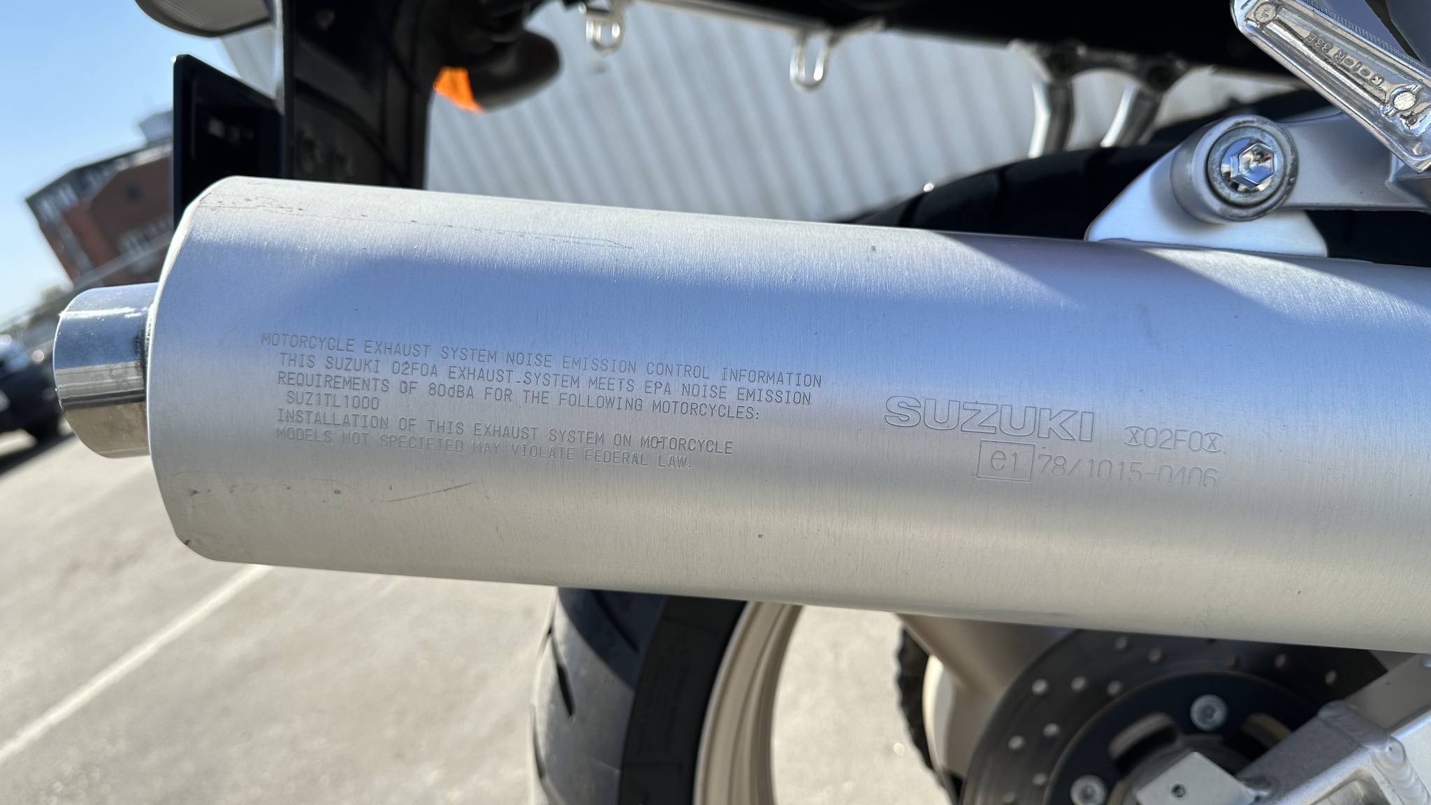 Exterior image of 1999 Suzuki TL1000S