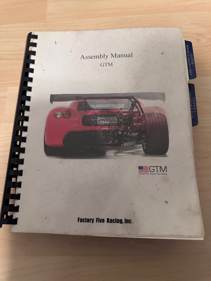 Documentation for 2022 Factory Five Racing GTM Supercar