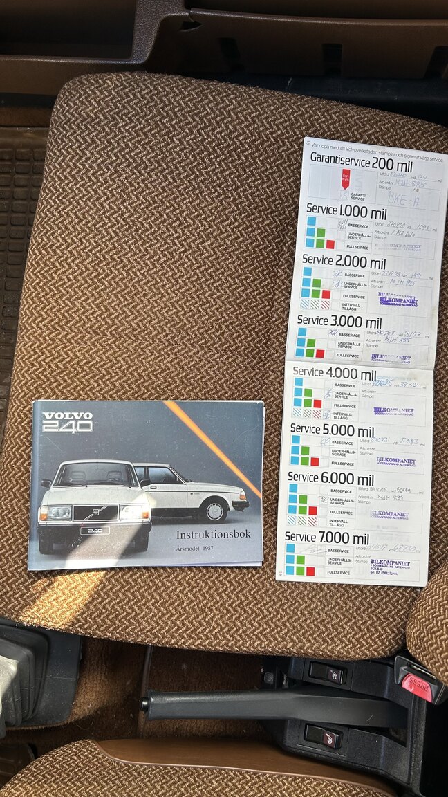 Documentation for 1987 Volvo 244