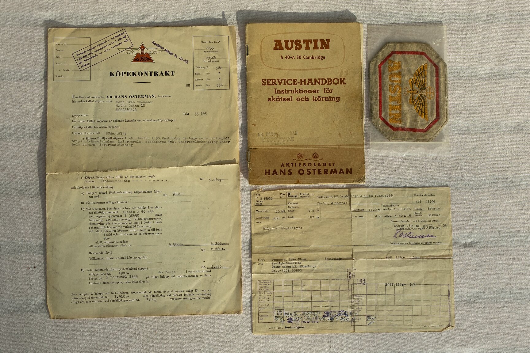 Documentation for 1955 Austin A50